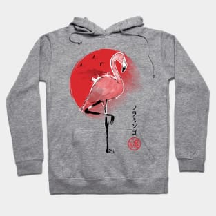 Flamingo sumi-e Hoodie